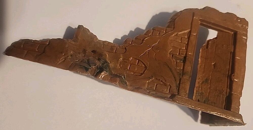 Marx Destroyed House Building - Brown Green Swirl Battleground Iwo Jima